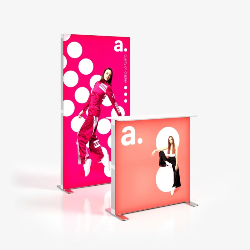 Pop-up LED exhibition set: LED frame + LED exhibition desk