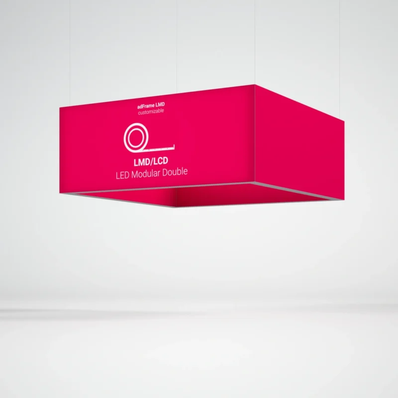 adFrame LMD/LCD hanging cube RFQ